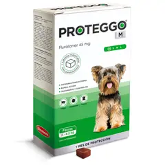PROTEGGO - Antipulga Masticable 1M para Perros de 2 - 45 kg