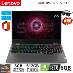 LENOVO - Notebook Gaming LOQ 15ARP9 15.6" Ryzen 5 7235HS 8GB RAM 512GB SSD RTX 6GB