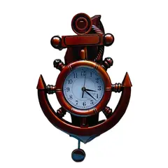 GENERICO - Reloj de pared con péndulo - Decora sala comedor con estilo vintage náutico