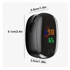 GENERICO - Oxímetro Dedo Pulso SMH-01 y Estuche Rígido Negro