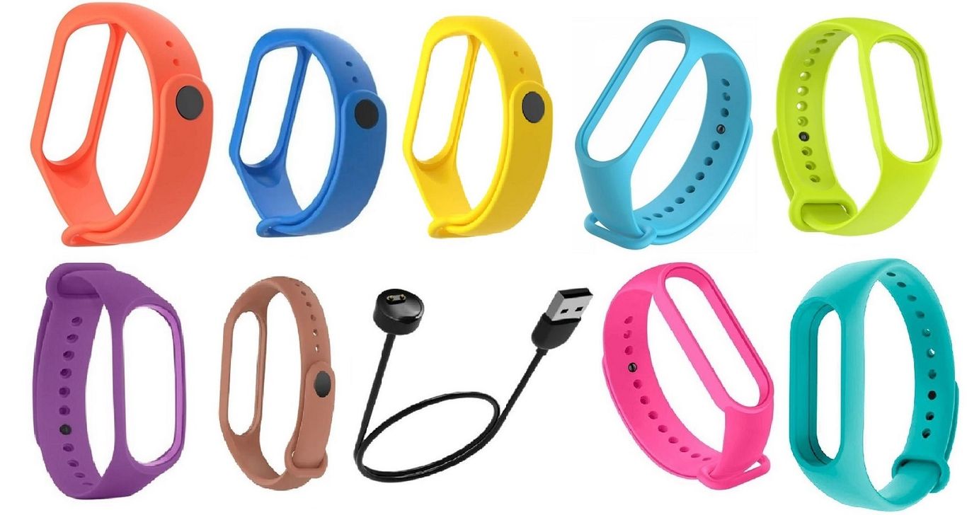 Correa de silicona Para Xiaomi X 9 UNDS + Cargador Mi Band 5, 6 oferta