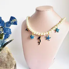 GENERICO - Collar perlas multidije - Joyas de Mora azul