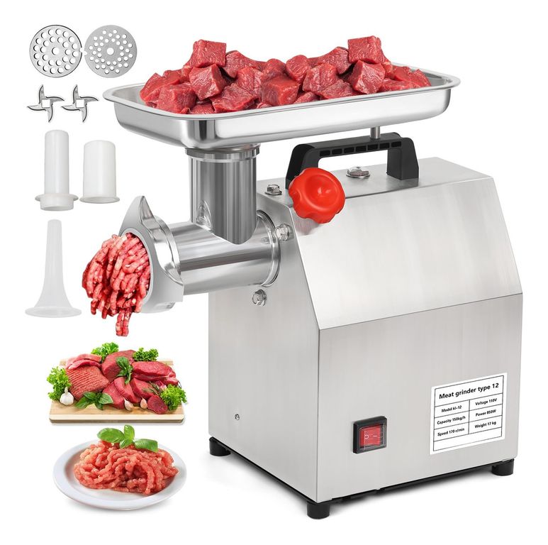 Picadora De Carne Eléctrica Acero Inoxidable 150kgh
