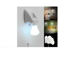 GENERICO - Luces LED de noche de pared con cable de tracción