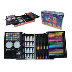 GENERICO - Mega Set Creativo Brainrot Maletín Tralalero 132 Pcs de Arte para Niños