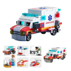 TIOZONEY - Juguete Para Niños 6 en 1 Ambulancia Armable