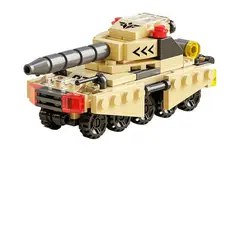 TIOZONEY - Juguete Para Niños Tanque de Guerra Beige Armable