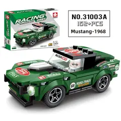 TIOZONEY - Juguete Para Niños Auto Mustang Verde Armable