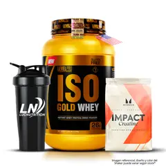 LEVEL PRO - Iso Gold Whey 1.1 kg Proteina Isolatada - Vainilla + Creatina Myprotein 250 g + Shaker