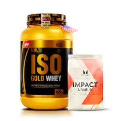 LEVEL PRO - Iso Gold Whey 1.1 kg Proteina Isolatada - Chocolate + Creatina Myprotein 250 g