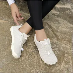 TIOZONEY - Zapatos de montaña antideslizantes para exteriores-Blanco