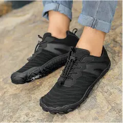 TIOZONEY - Zapatos de montaña antideslizantes para exteriores-Negro