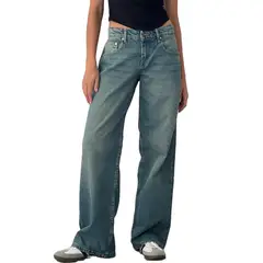 TIOZONEY - Jeans rectos para mujeres