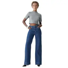 TIOZONEY - Jeans de pierna ancha