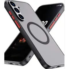 MORITA BAG STORE - FUNDA CASE SILICONA ANTIGOLPES PARA SAMSUNG S25 FE COLOR NEGRO NARANJA