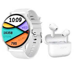 OPPO - Audífonos Enco 4i Blanco Bluetooth y Fit Pro reloj inteligente W