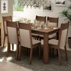 MADESA - Juego de Comedor Jaíne con 6 Sillas