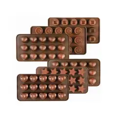 GENERICO - PACK DE 6 MOLDES DE SILICONA