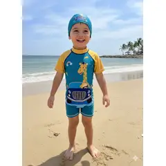 GENERICO - Ropa de Baño para Niño UV Jirafa Turquesa de 1 Año para 6 Años