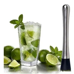 GENERICO - Mortero de Bar de Acero con Base Silicona