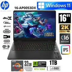 HP - Laptop Omen 16-AP0053DX AMD Ryzen 9-8940HX 32GB RAM 1TB SSD 16 Pulg 2K RTX5060-8GB WIN11