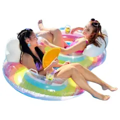 BESTWAY - Flotador Doble Rainbow Dream