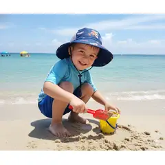 GENERICO - Sombrero con Silbato con Diseño de Tiburones Azul Oscuro