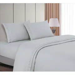 CASATEX - Juego de Sábanas 2 plazas 100% algodón con bordado