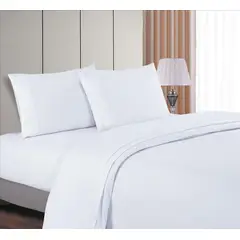 CASATEX - Juego de Sábanas 2 plazas 100% algodón con bordado