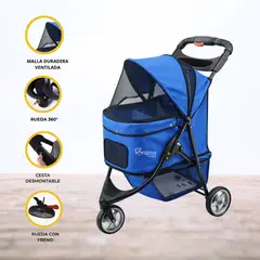 GENERICO - Coche para mascota 3 ruedas «UYWA» Blue