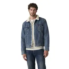 LEVIS - Casaca Hombre Type 3 Sherpa Trucker Azul