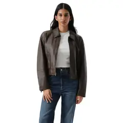 LEVIS - Casaca Mujer Shrunken Bomber Café