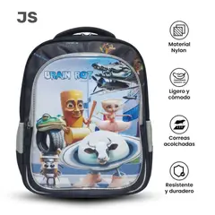 GENERICO - MOCHILA 3 EN 1 MULTIPACK PARA NIÑOS ESCOLAR TRALALERO VACA SATURNITA JS