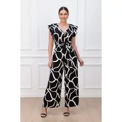 ARMA TU LOOK - ENTERIZO WANDA PALAZZO ESTAMPADO CON CINTURON