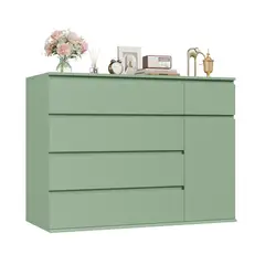 DIBA MUEBLES - Cómoda Amplia con 5Cj Blanco Sarah Agave