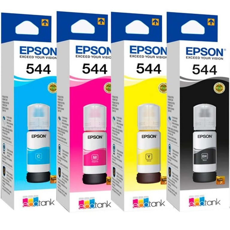Pack Tintas Original 544 EcoTank 4 Colores Negro Color