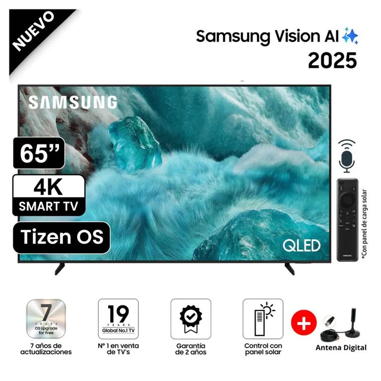 Televisor Smart TV 65 4K QLED QN65Q7FAAGXPE + Antena Digital