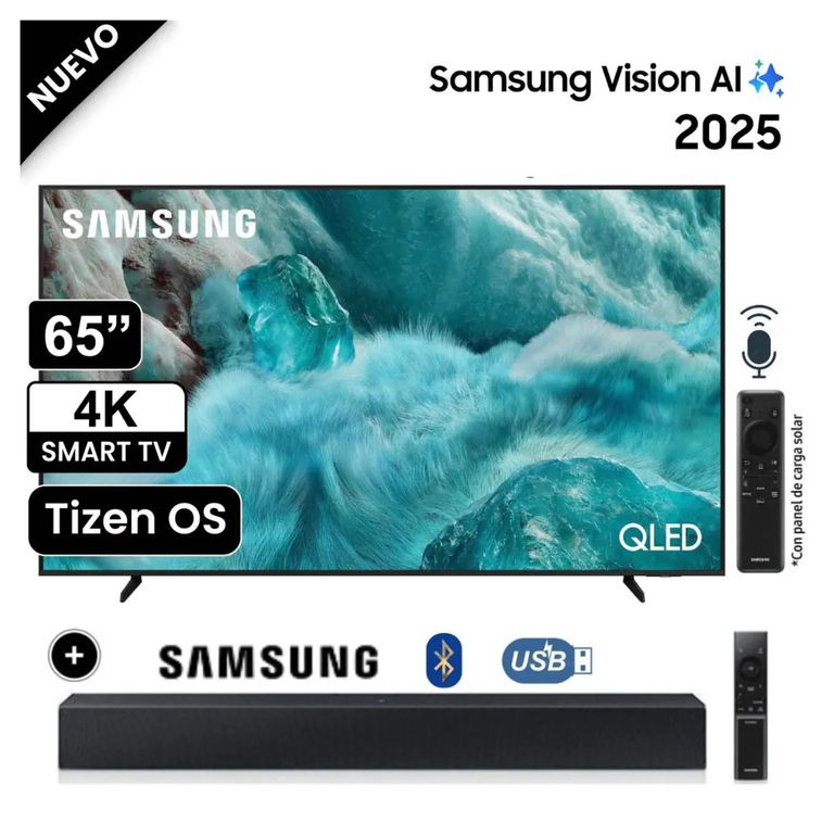 Televisor Smart TV 65 4K QLED QN65Q7FAAGXPE + Soundbar