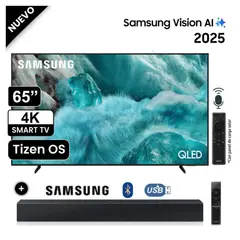 SAMSUNG - Televisor Smart TV 65 4K QLED QN65Q7FAAGXPE + Soundbar