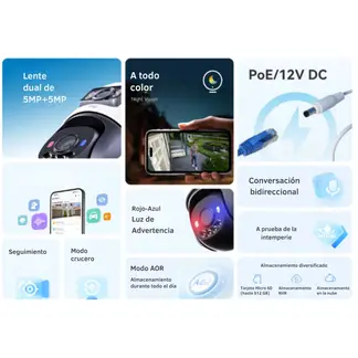 IMOU - CAMARA CRUISER SC DOBLE LENTE 10MPX CONEXIÓN POE