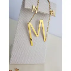 GENERICO - JUEGO DE COLLAR Y ARETES MAXI