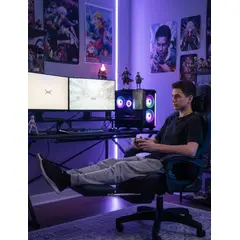 GENERICO - Silla Gamer Rosa Pro Con Masajeador Ergonomica Reclinable Posapies y Cojin