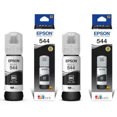 EPSON - 2 Tintas Negras Original T544 – EcoTank Negro Pack x2