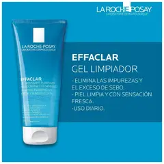GENERICO - La Roche-Posay Effaclar 200ML Gel Limpiador Purificante para Piel Grasa y Sensible