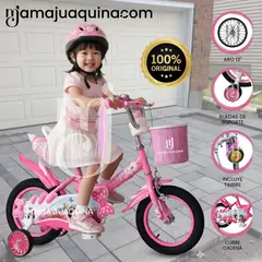 VELOX - Bicicleta Campera Aro 12 «ANNE» con Canasta Light Pink