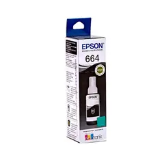 EPSON - 2 Tintas Negras Original T664 – EcoTank Negro Pack x2