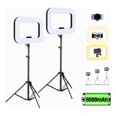 GENERICO - Aro De Luz Led Tripie 2.1 Grande Para Fotografia Profesional Con Tripode Recargable Inalambrico