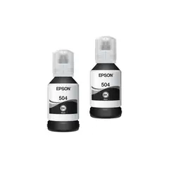 EPSON - 2 Tintas Negras Original T504 BK – EcoTank Pack x2