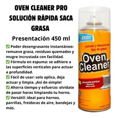 SCHUBERT - SOLUCIÓN RÁPIDA SACA GRASA 450ML - OVEN CLEANER PRO