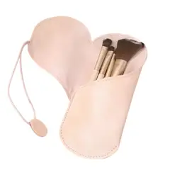 GENERICO - 4 BROCHAS ESENCIALES DE BELLEZA + FUNDA